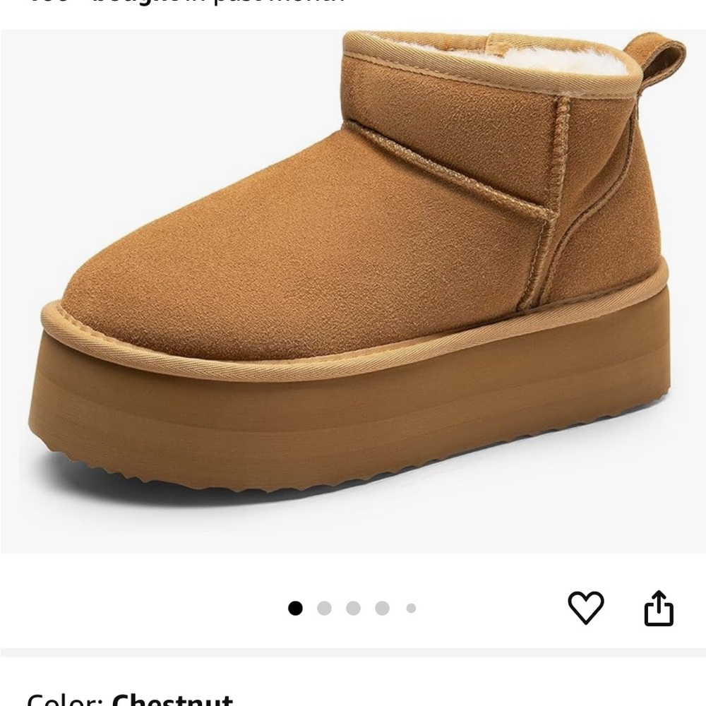 Tan Suede Winter Boots with Plush Lining